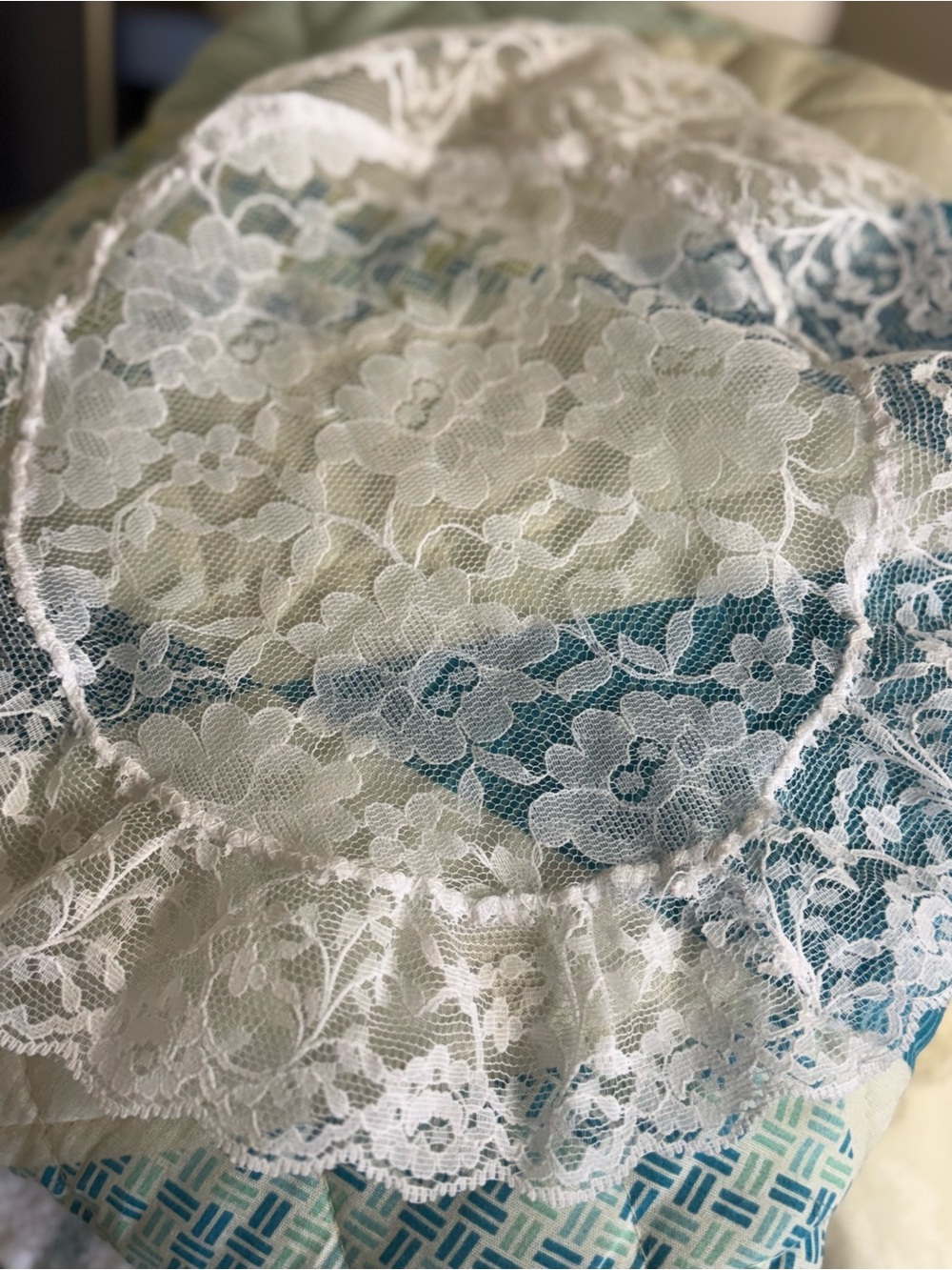 Delicate White Floral Lace doily